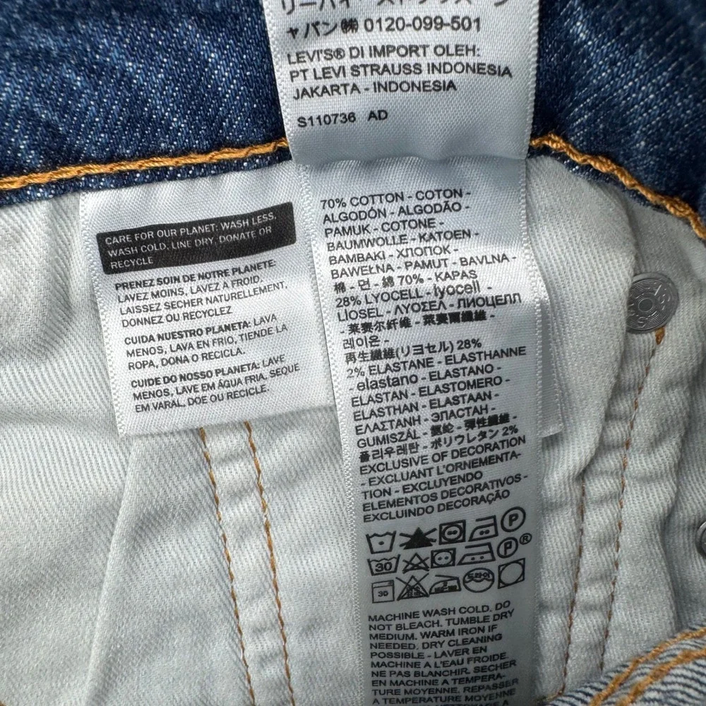 Levis 514 Straight Fit Mens Jeans Size 30 Medium Wash Blue Casual Denim workwear